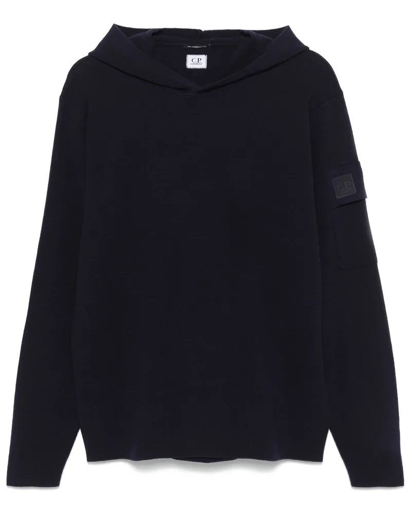 C.P. Company Metropolis -Serie extra feines Merino Woll mit Kapuze -Sweatshirt mit Kapuze 