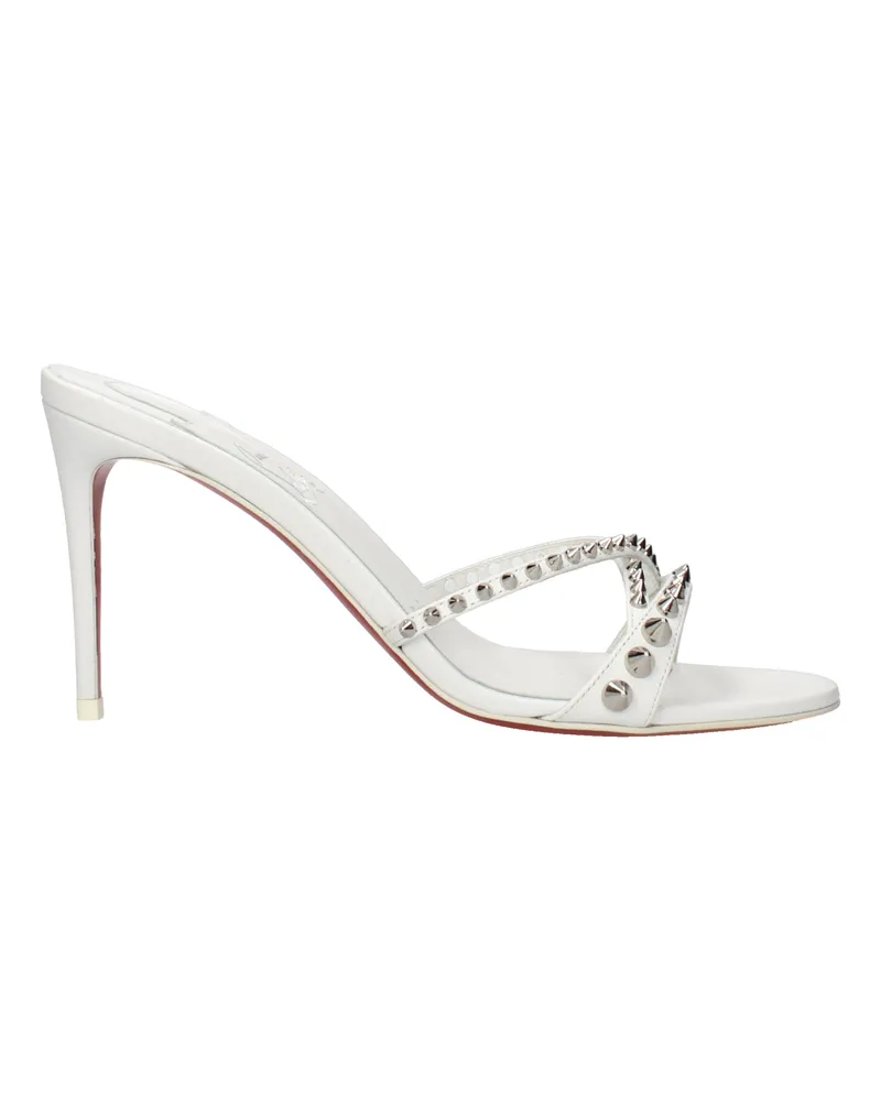 Christian Louboutin Damens Sandalen aus weißem Leder -