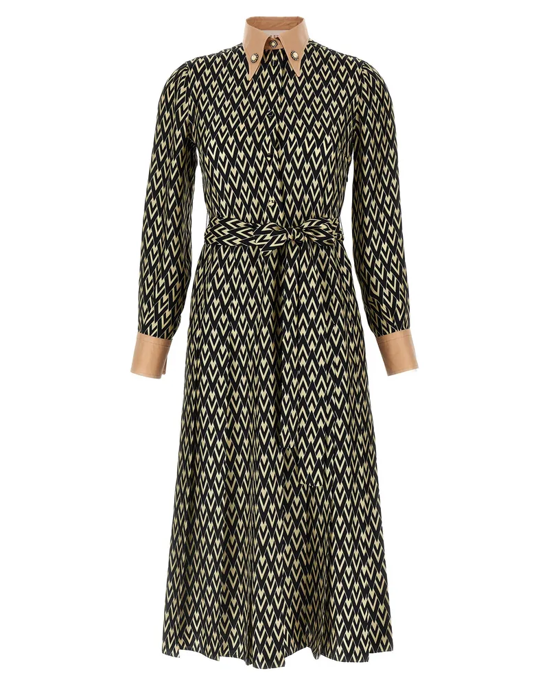 Valentino Garavani Valentino Garavani 'Toute La V' Midi Kleid Multicolor