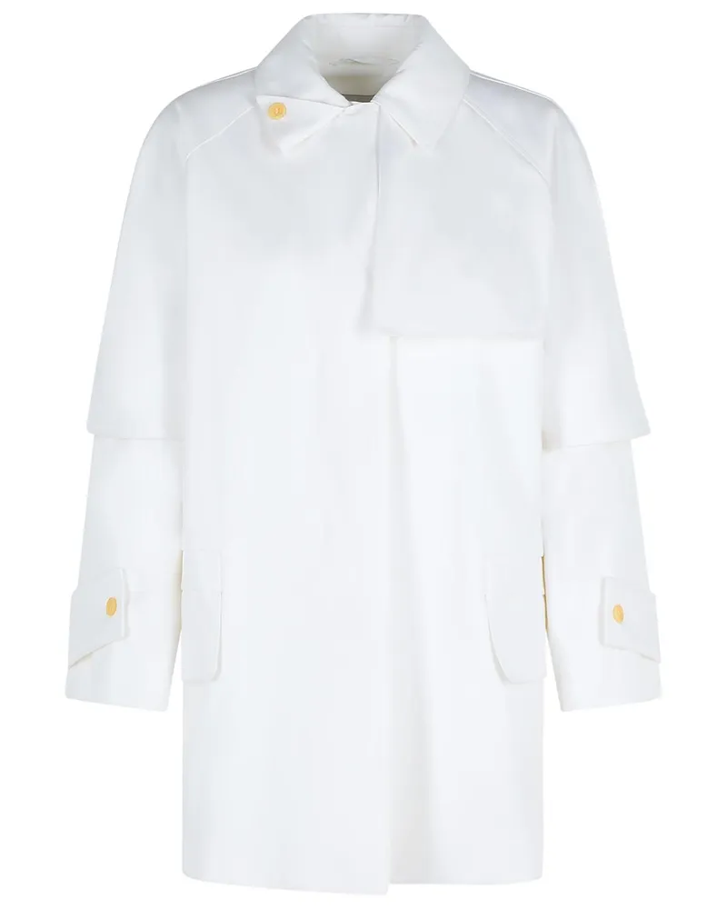 Max Mara Baba' weiße Baumwollregenmantel White