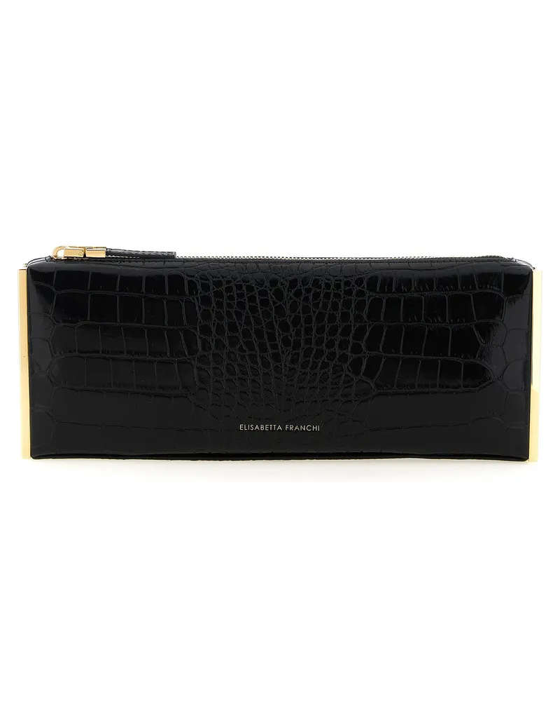 Elisabetta Franchi Baguette' Clutch Black