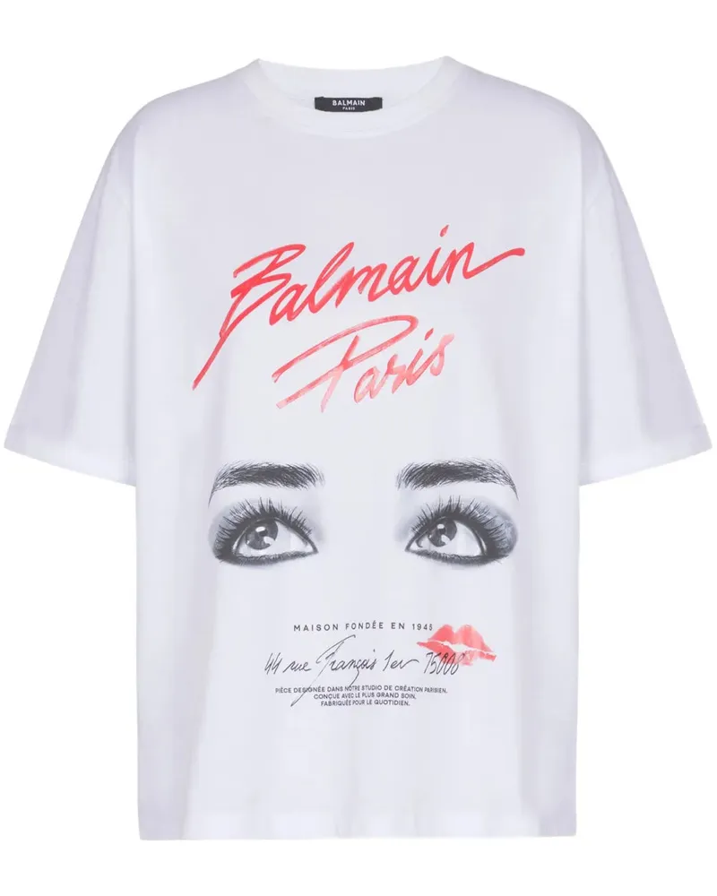 Balmain T -Shirt mit Augendruck Grr