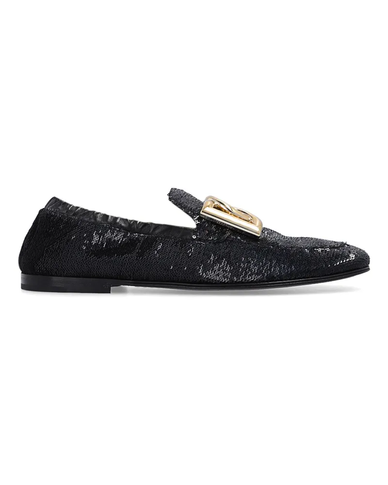 Dolce & Gabbana Ariosto Paillettes Slebringe Schwarz