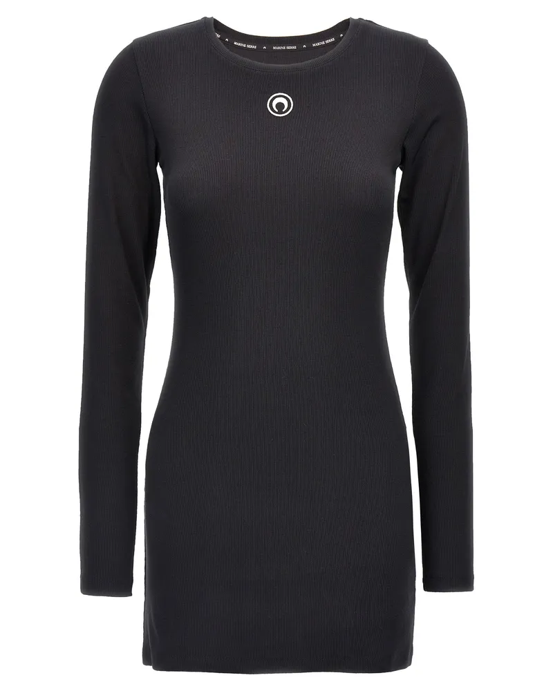 Marine Serre Moon Logo' Kleid Black