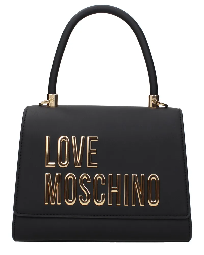Moschino Damens Handtaschen Polyurethan Schwarz/Gold -