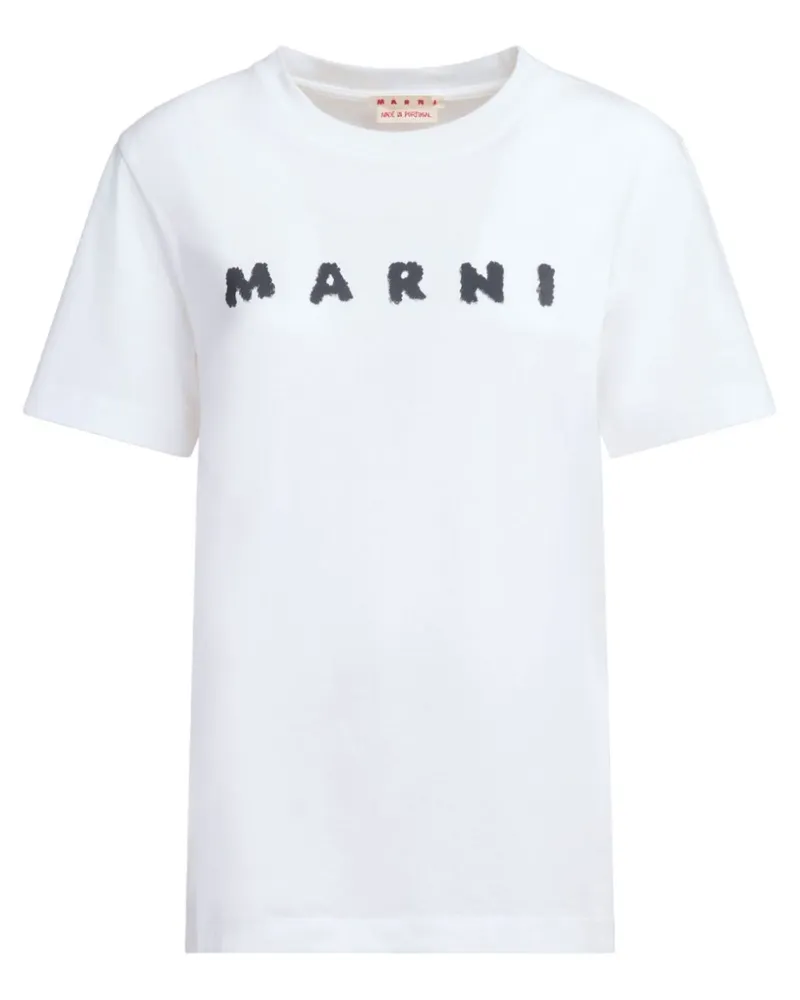 Marni T -Shirt mit Logo -Druck Slw01