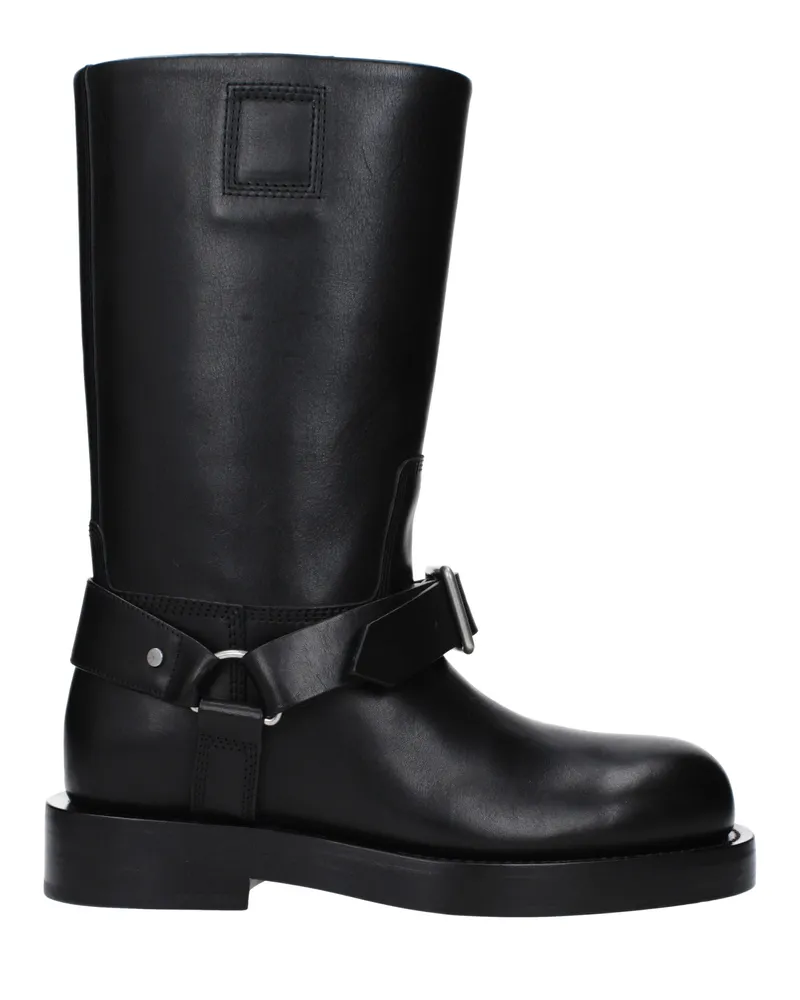 Burberry Damens Stiefel Leder Schwarz -