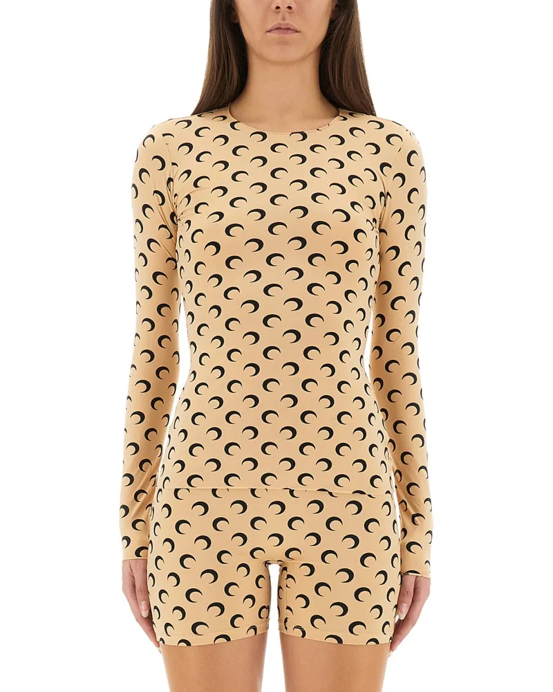 Marine Serre Top "Mond Beige