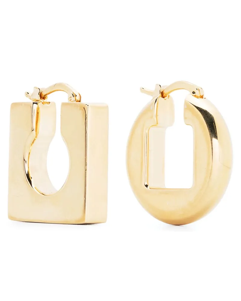 Jacquemus Les Boucles Rond Carré' Ohrringe Gold