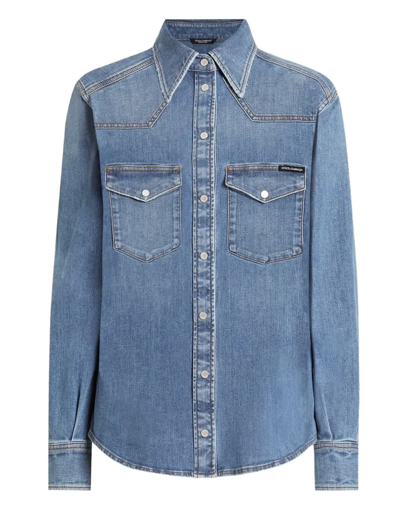 Dolce & Gabbana Jeans Baumwollhemd Clear