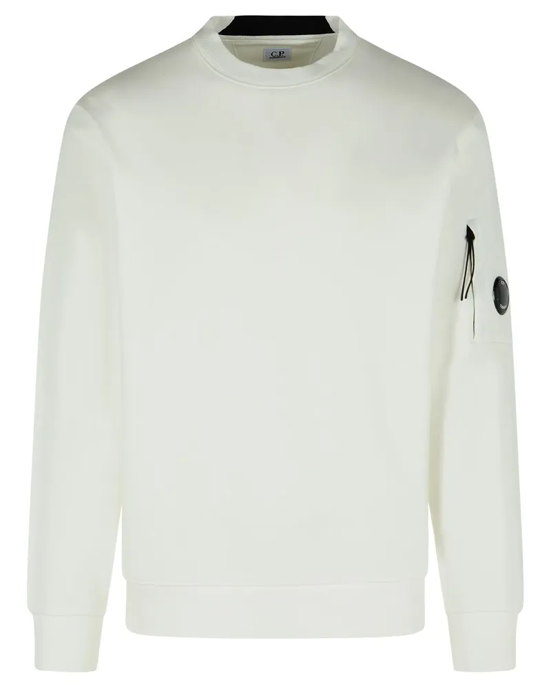 C.P. Company C.P. Firma 'gesammelt' weißes Baumwoll -Sweatshirt White