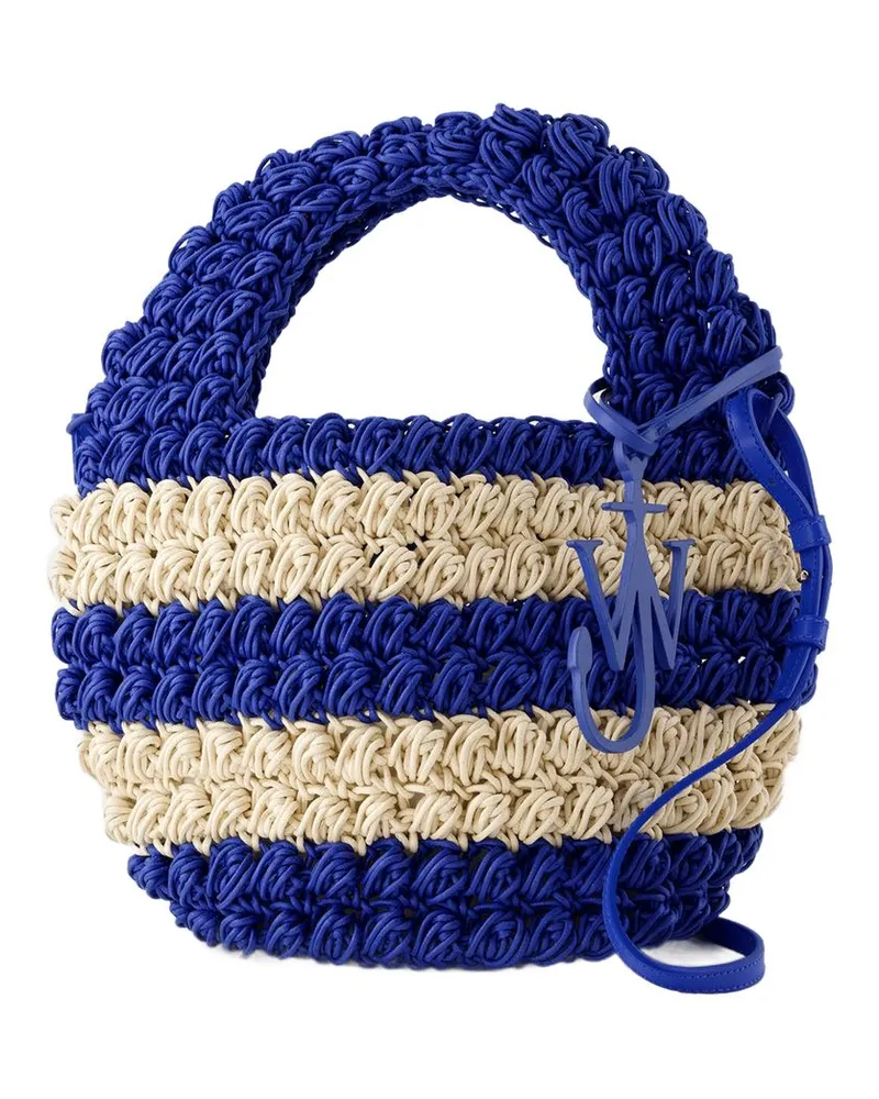J.W.Anderson Popcorn Basket Bag  Cotton Blue/Weiß Blau