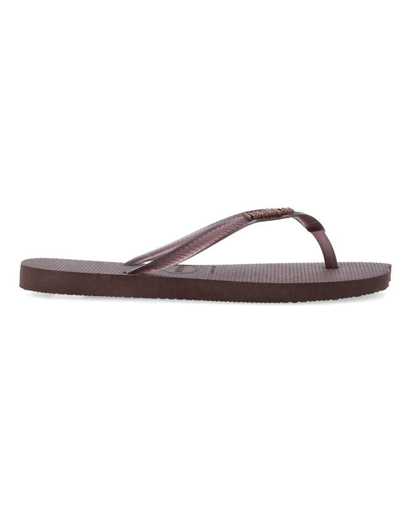 Havaianas flache Schuhe Dark