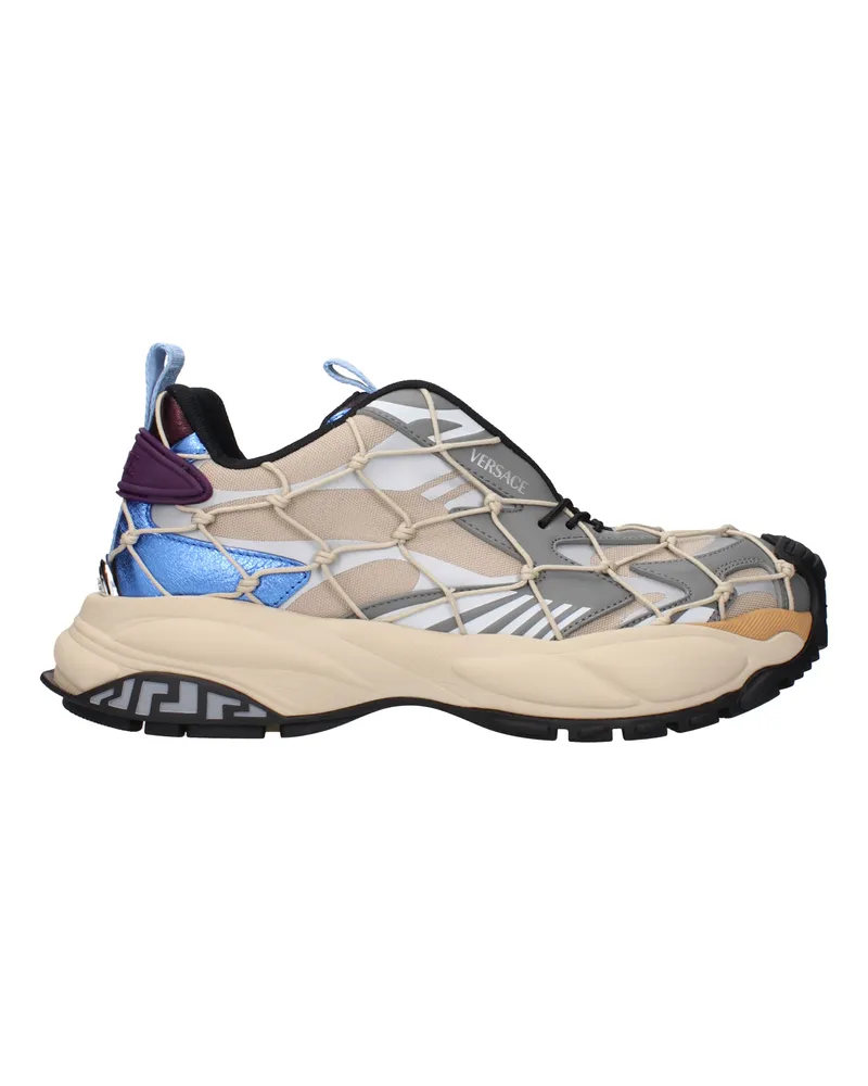 Versace Herrens Sneakers Stoff Beige/Grau -