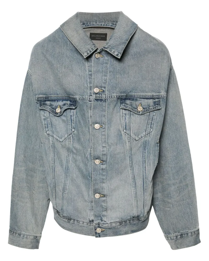 Balenciaga von Schulter -Jeansjacke Clear