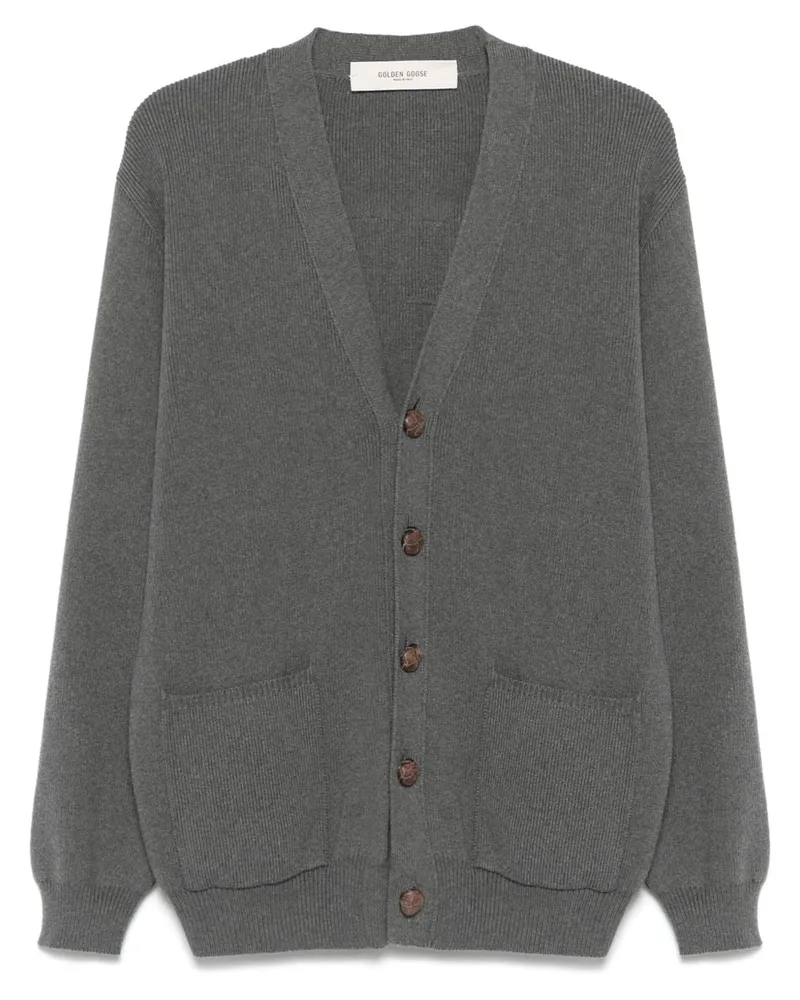 Golden Goose Cotton gegen Hals -Strickjacke Grey