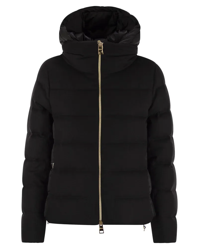 Herno Resort Silk And Cashmere Down Jacket Black