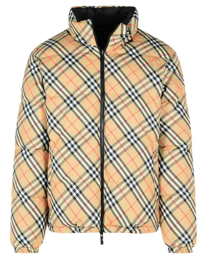 Burberry Reversible Beige Polyester 'Snowdon' Down Jacke Beige