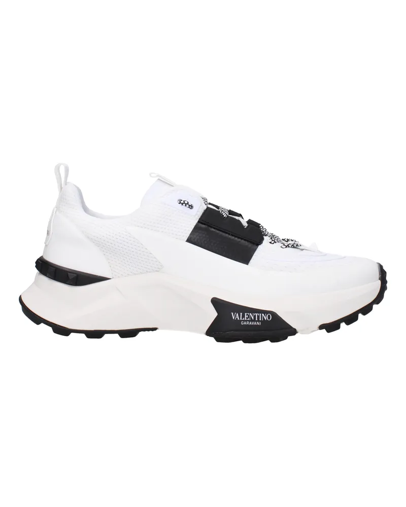 Valentino Garavani Herrens Sneakers aus weißem/schwarzem Stoff -