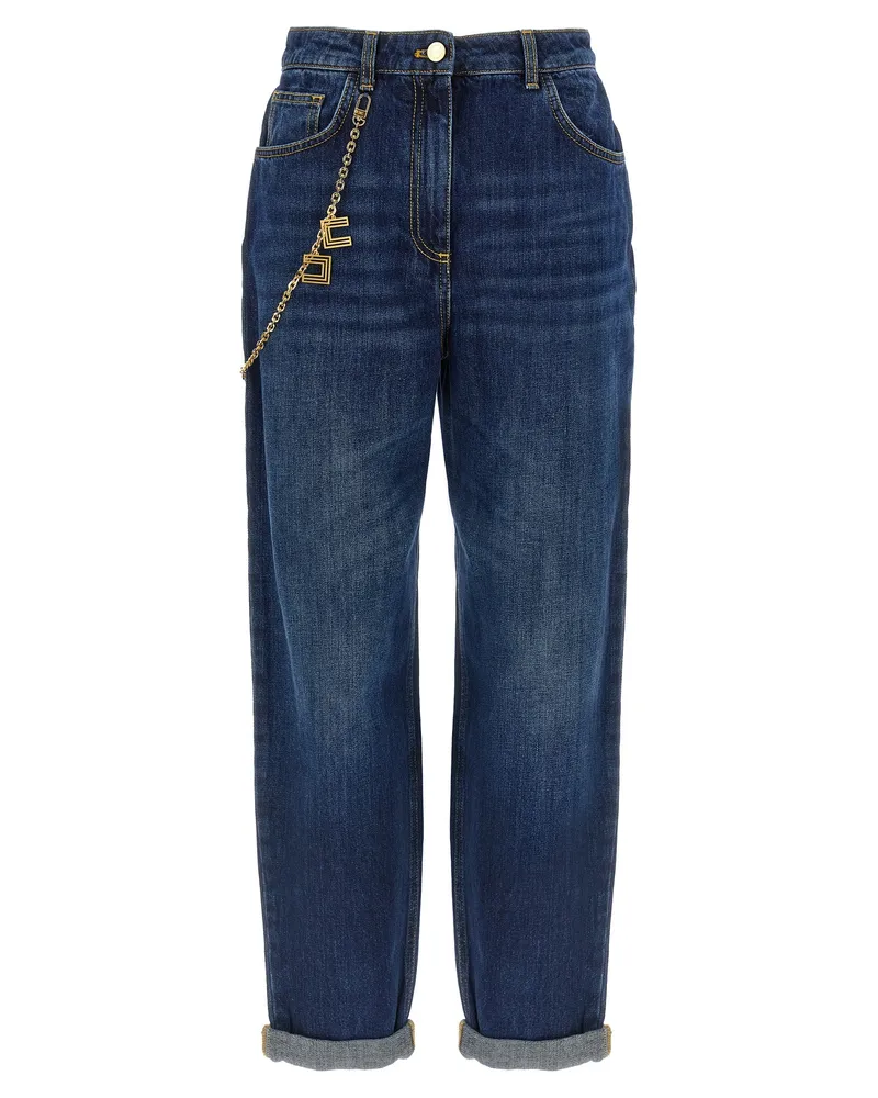 Elisabetta Franchi Jewel Chain Jeans Blue