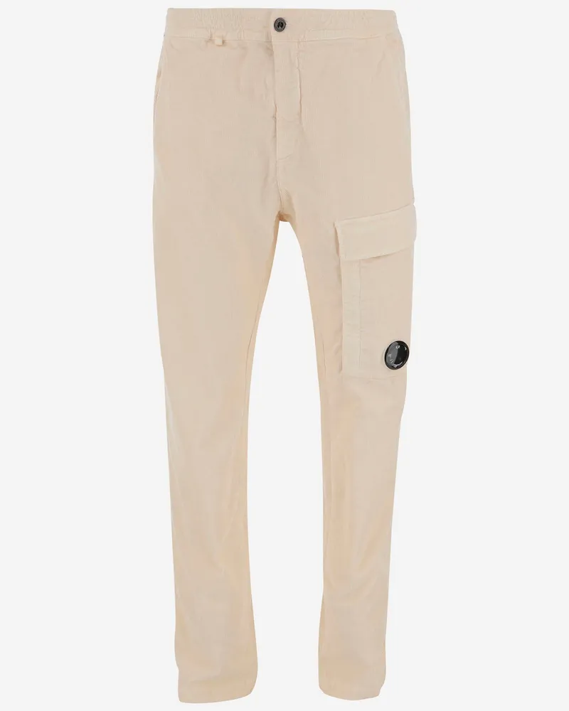 C.P. Company Stretch Baumwollhosen Ivory