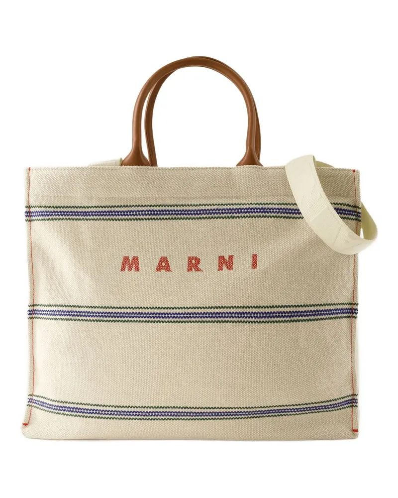 Marni Pelletteria Uomo Shopper Bag  Baumwoll Beige Beige