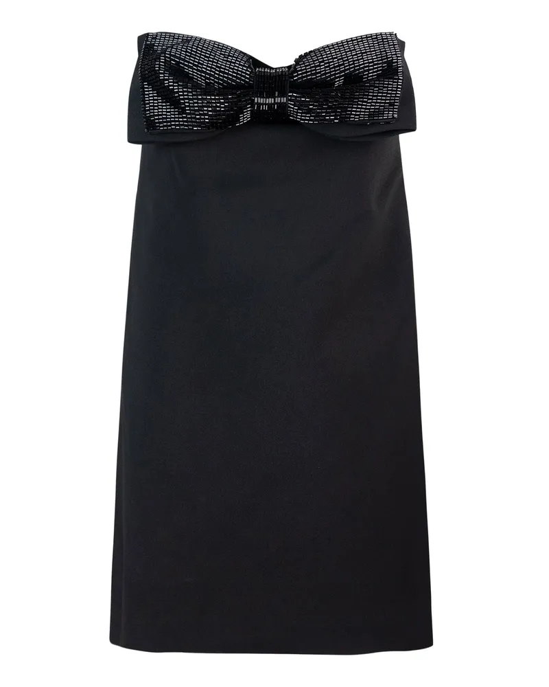 Self-Portrait Self -Portrait -Mini Abito in Crêpe Nero Black