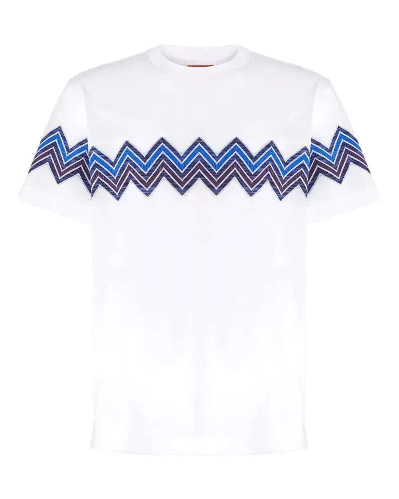 Missoni T -Shirt mit Zick -Zack -Druck Whtbase
