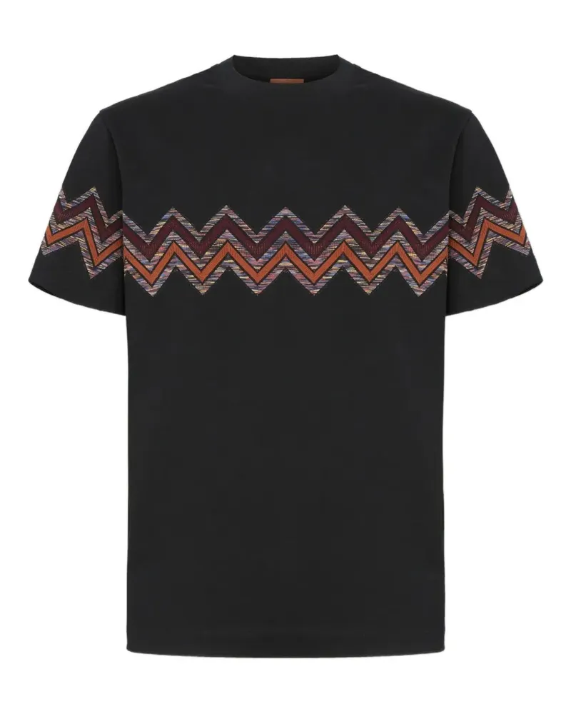 Missoni T -Shirt mit Zick -Zack -Druck Whtbase