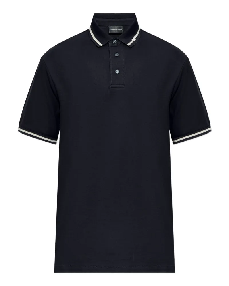 Emporio Armani Cotton Polo -Hemd Blue