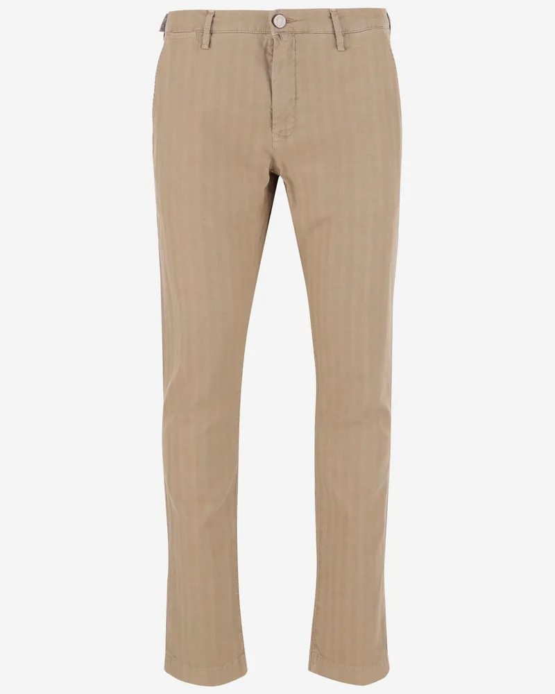Jacob Cohën Stretch Cotton Mischhosen Beige