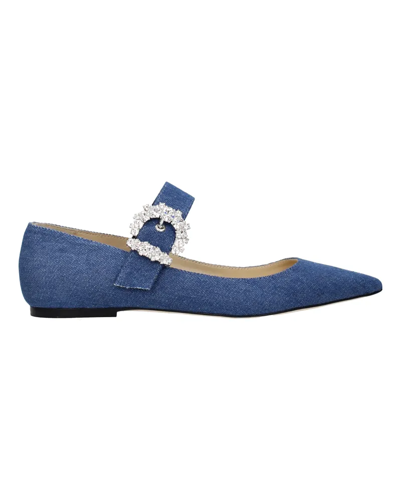 Jimmy Choo Cheri Ballerina Damens Stoff Blau/Denim -