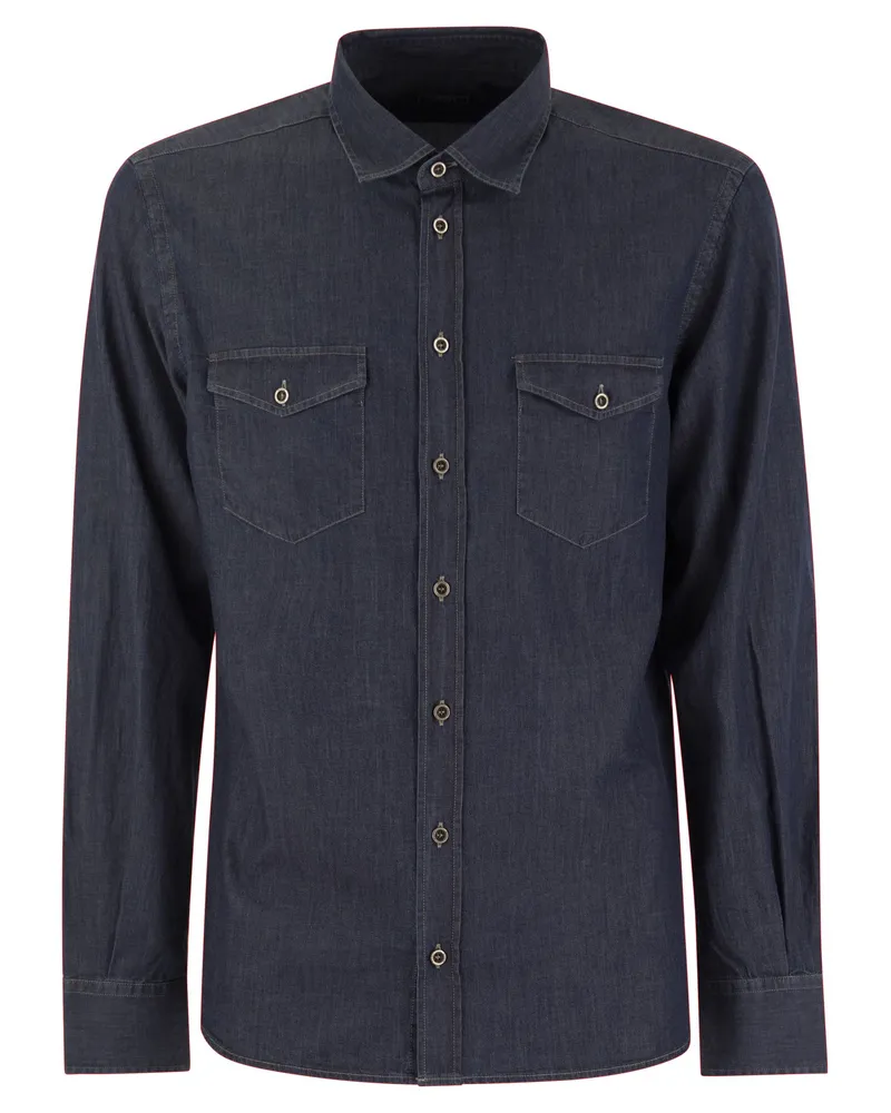 Peserico Jeanshemd Blue