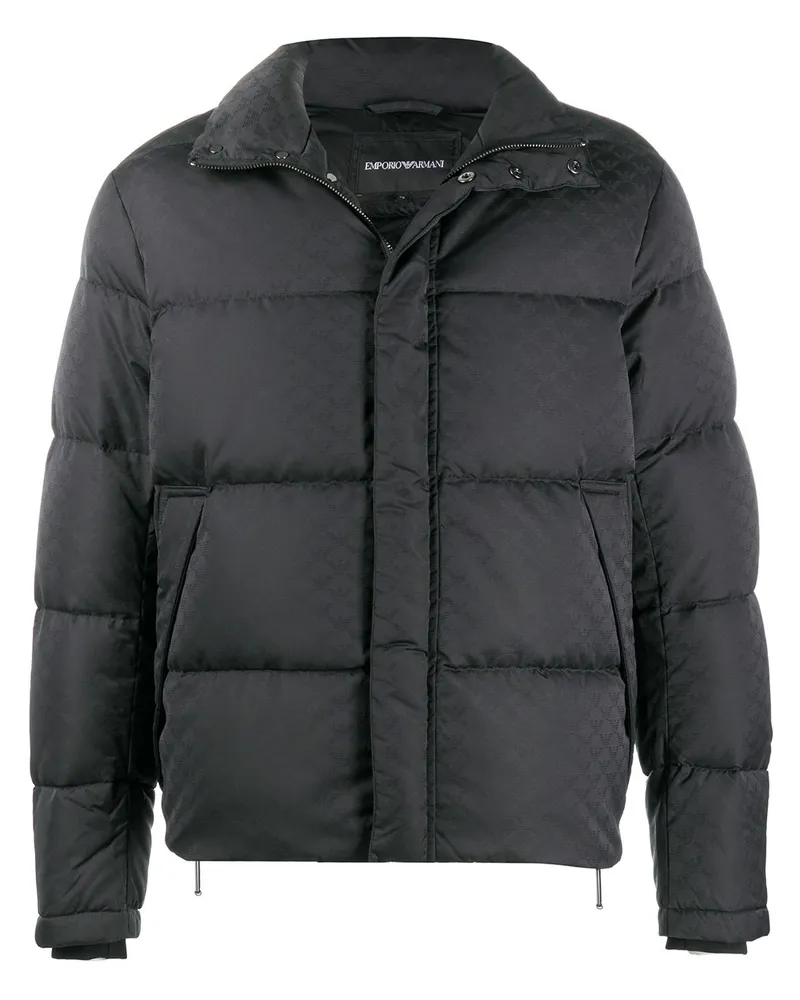Emporio Armani Nylon Short Down Jacke Black