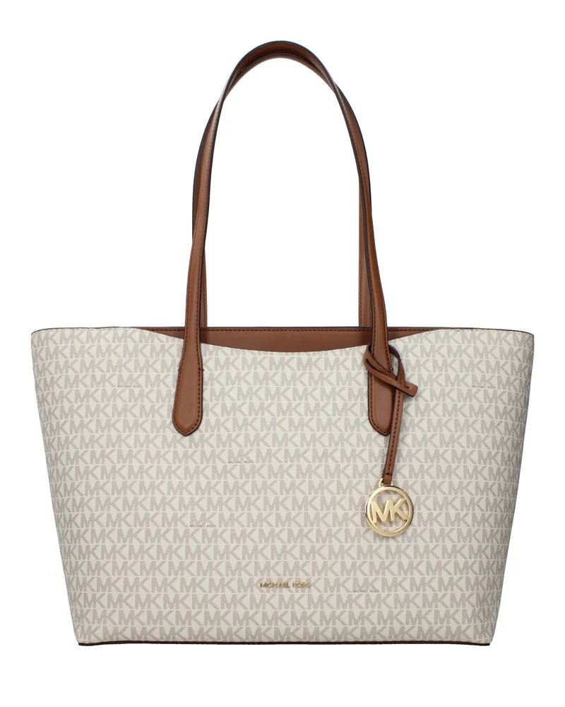 Michael Kors Arden Damens Umhängetasche aus Stoff in Beige/Eichel -
