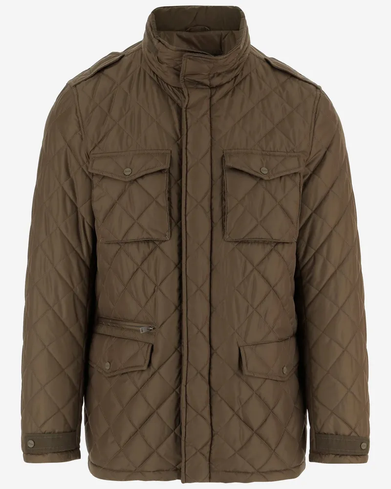 Herno gesteppte Jacke mit hohem Kragen Green