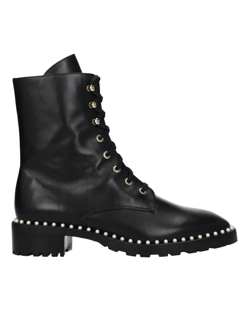 Stuart Weitzman Frauen 's Lederstiefel Allie Black -