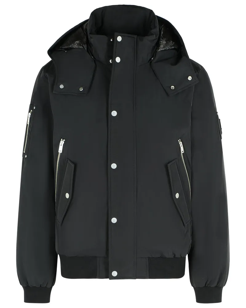 Moose Knuckles Elchknöchel schwarze Polyesterjacke Black