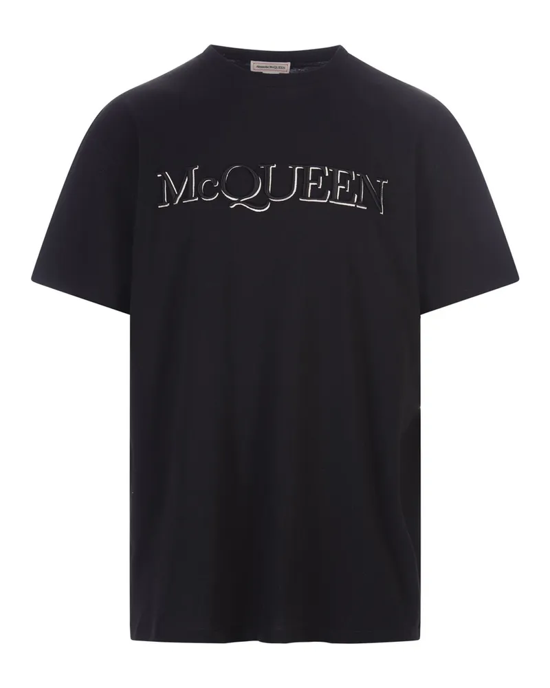 Alexander McQueen Logo T -Shirt Schwarz