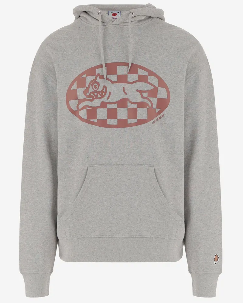 ICECREAM Eiscreme Baumwoll -Sweatshirt mit Logo Grey