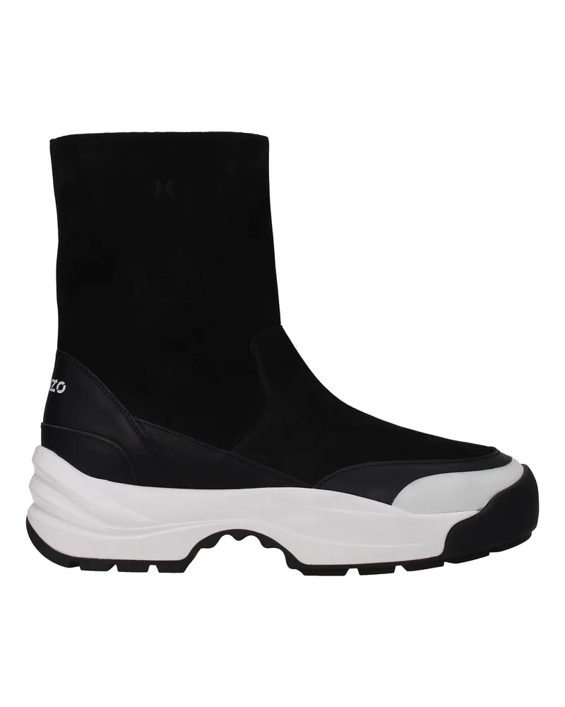 Kenzo Herrens Schwarze Wildlederstiefel -