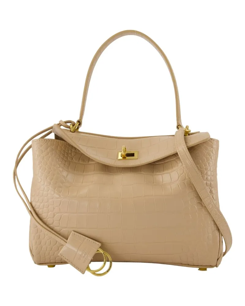 Balenciaga Rodeo Top Griff kleiner Geldbörse  Leder Beige Beige