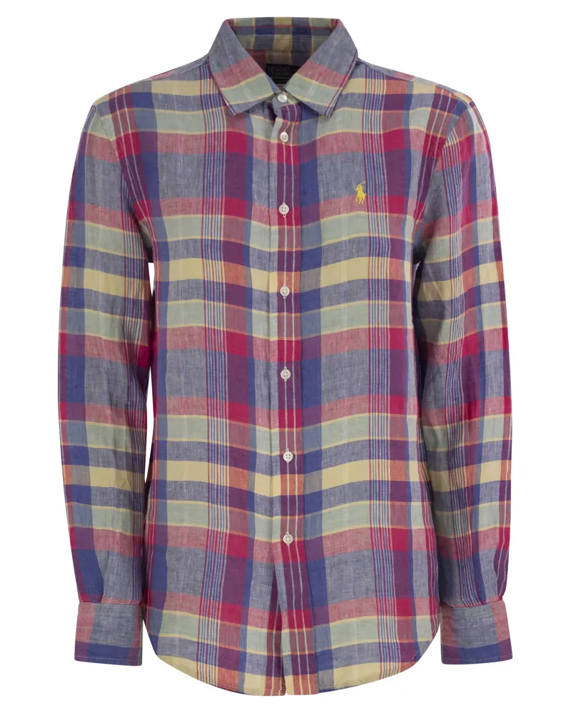 Ralph Lauren Calssic Fit Leinenplaidhemd Multicolor