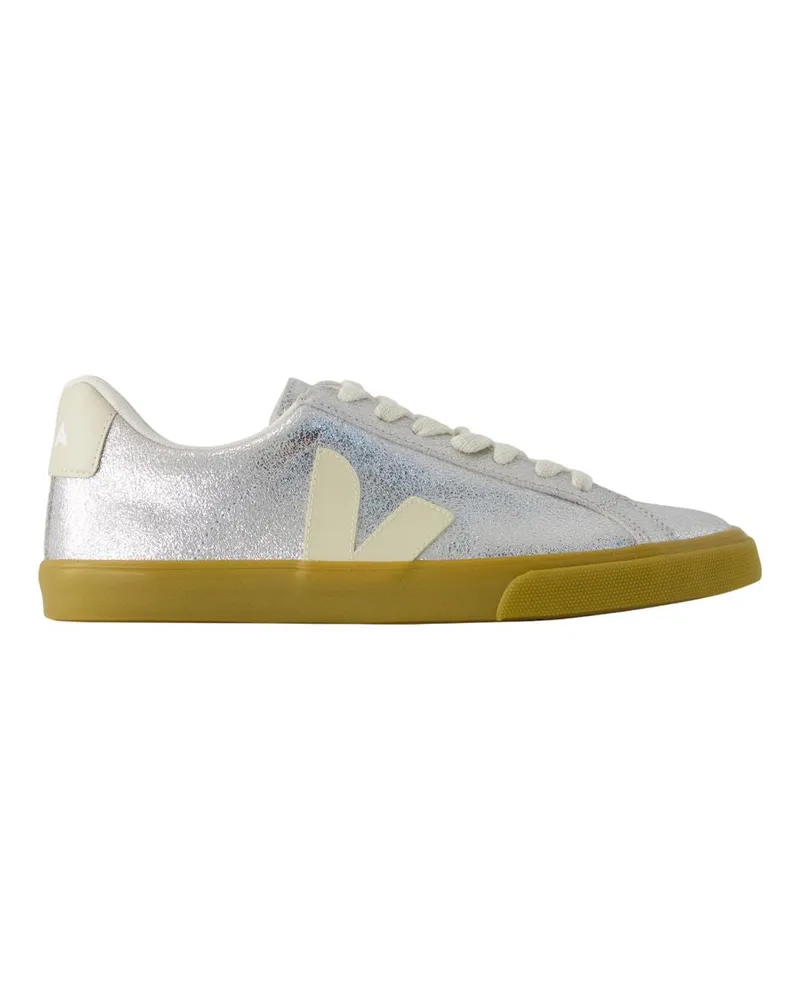 VEJA Esplar Logo Sneakers  Leder Silber Silver