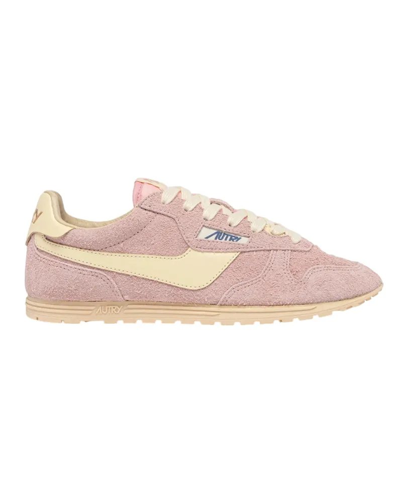 AUTRY Windspin Sneakers in Rosemary und Rutabaga Wildleder und Leder Rose