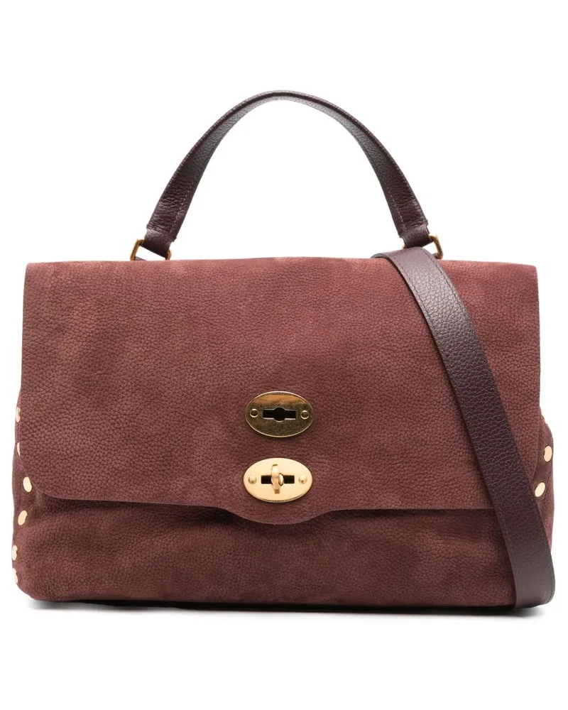 Zanellato Postina Jones Medium Wildleder Lederhandtasche Red