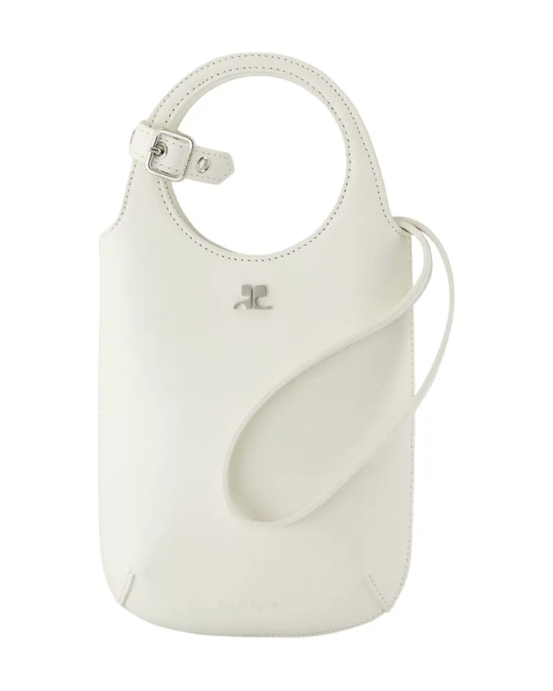 Courrèges Slim Holy Tasche Courreves Leder weiß Weiß
