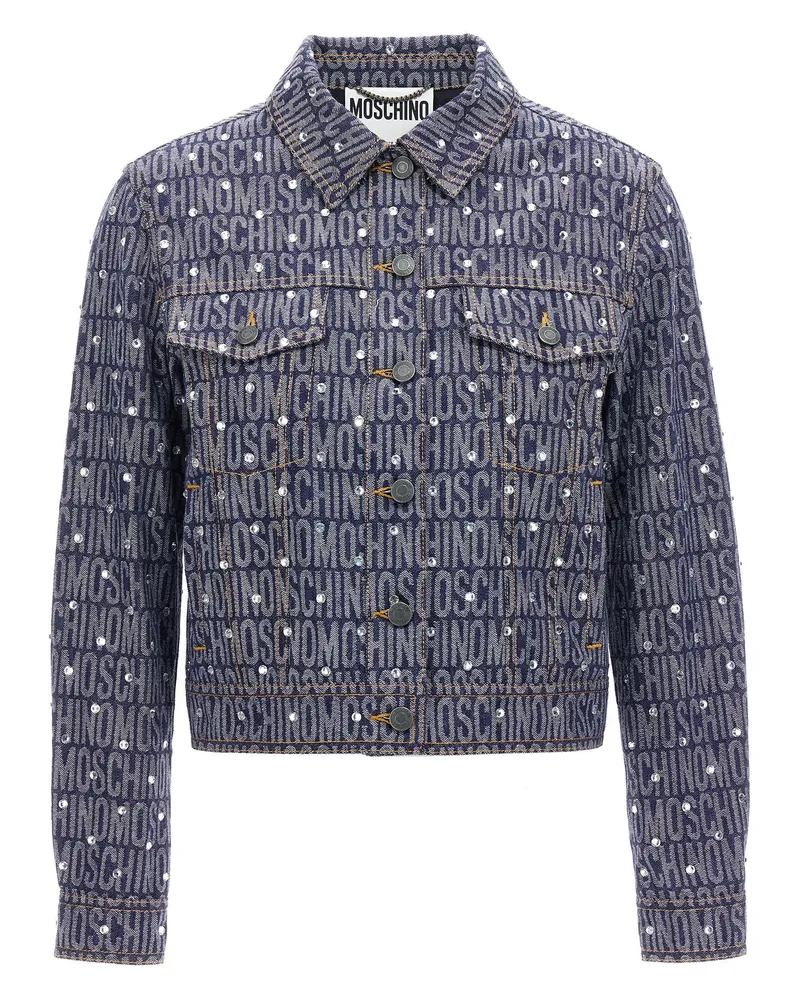 Moschino Logo' Jacke Blue