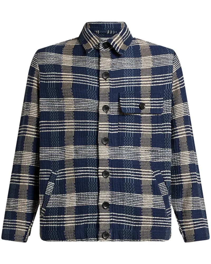 Etro Checked Strick Shirt Jacke Bi083