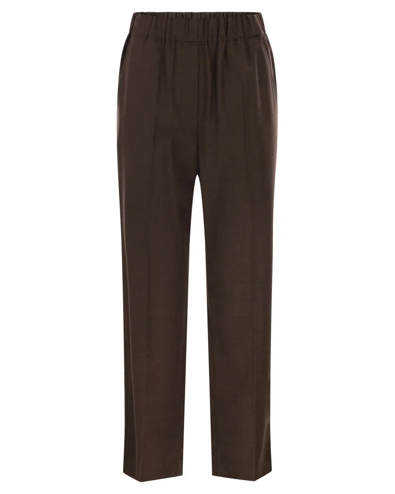 Weekend Max Mara Hateley Wollflanellhose Chocolate
